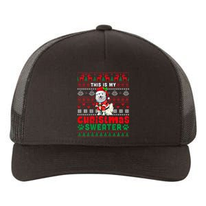 My Christmas Sweater Costume Santa Samoyed Lover Owner Yupoong Adult 5-Panel Trucker Hat