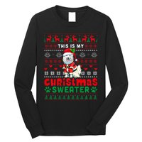 My Christmas Sweater Costume Santa Samoyed Lover Owner Long Sleeve Shirt