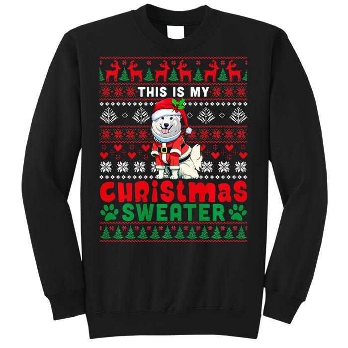 My Christmas Sweater Costume Santa Samoyed Lover Owner Sweatshirt