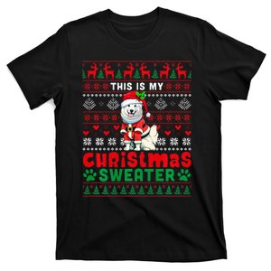 My Christmas Sweater Costume Santa Samoyed Lover Owner T-Shirt