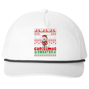 My Christmas Sweater Costume Santa Samoyed Lover Owner Snapback Five-Panel Rope Hat