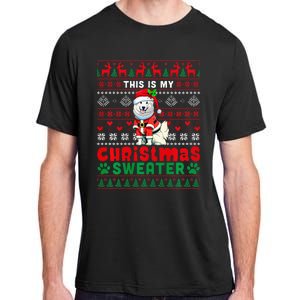 My Christmas Sweater Costume Santa Samoyed Lover Owner Adult ChromaSoft Performance T-Shirt