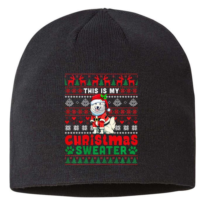 My Christmas Sweater Costume Santa Samoyed Lover Owner Sustainable Beanie