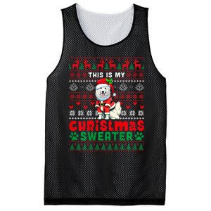 My Christmas Sweater Costume Santa Samoyed Lover Owner Mesh Reversible Basketball Jersey Tank