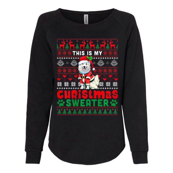 My Christmas Sweater Costume Santa Samoyed Lover Owner Womens California Wash Sweatshirt