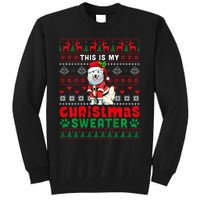 My Christmas Sweater Costume Santa Samoyed Lover Owner Tall Sweatshirt