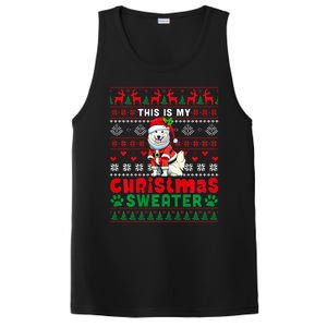 My Christmas Sweater Costume Santa Samoyed Lover Owner PosiCharge Competitor Tank