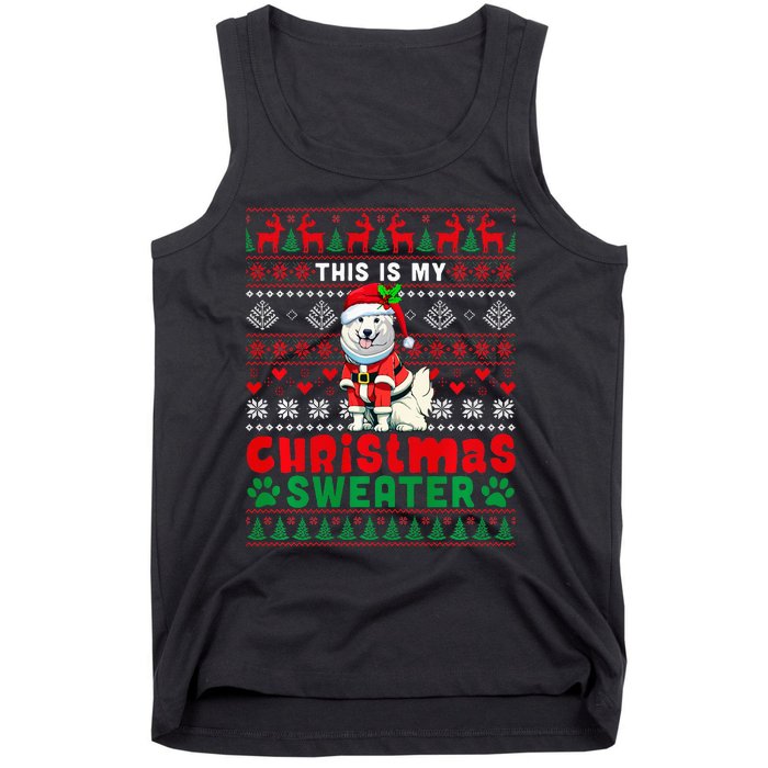 My Christmas Sweater Costume Santa Samoyed Lover Owner Tank Top