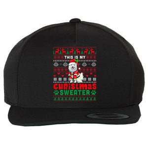 My Christmas Sweater Costume Santa Samoyed Lover Owner Wool Snapback Cap