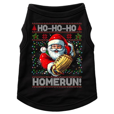 Merry Christmas Santa Playing Baseball For Ballplayers Doggie Tank
