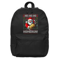 Merry Christmas Santa Playing Baseball For Ballplayers 16 in Basic Backpack