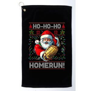 Merry Christmas Santa Playing Baseball For Ballplayers Platinum Collection Golf Towel