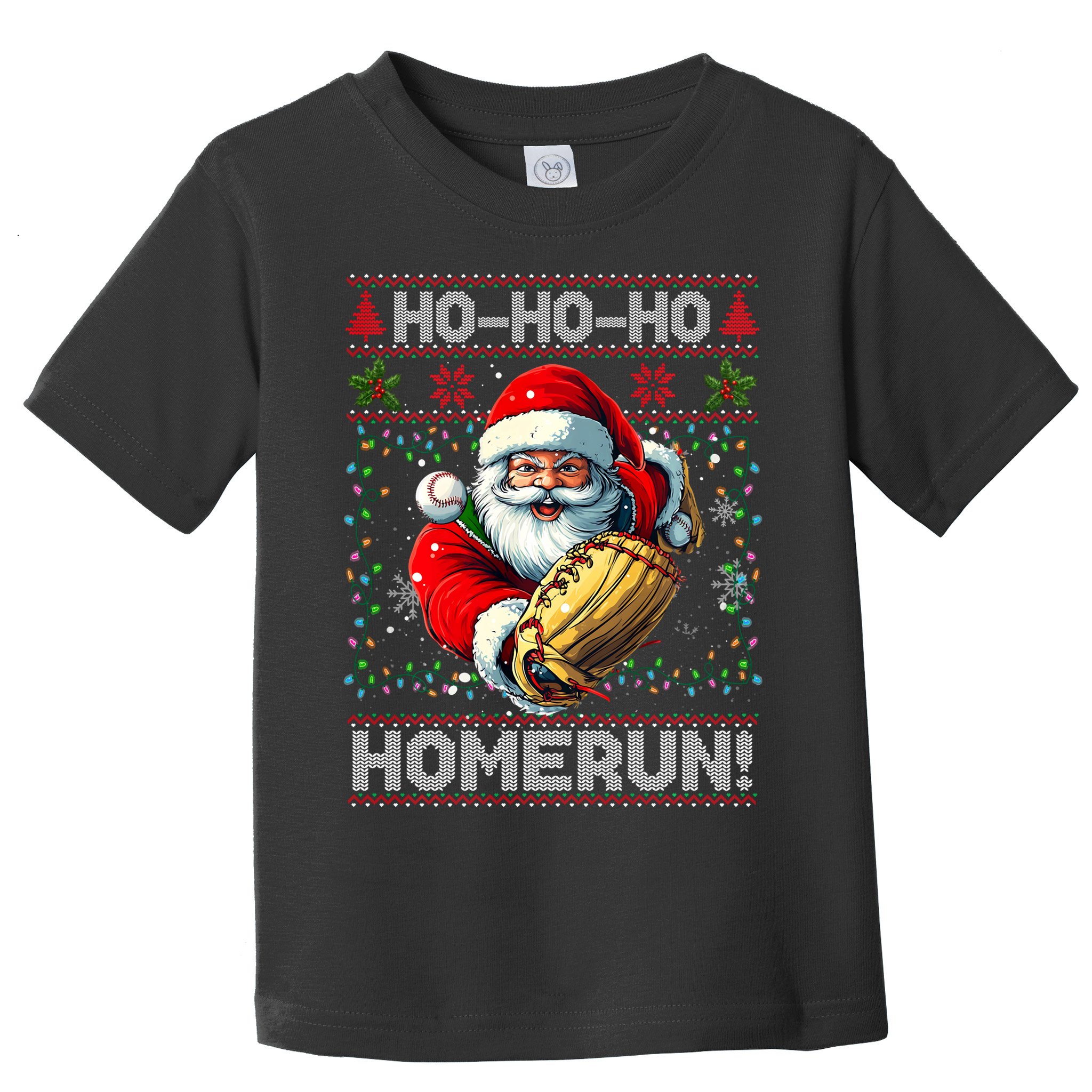 Merry Christmas Santa Playing Baseball For Ballplayers Toddler T-Shirt