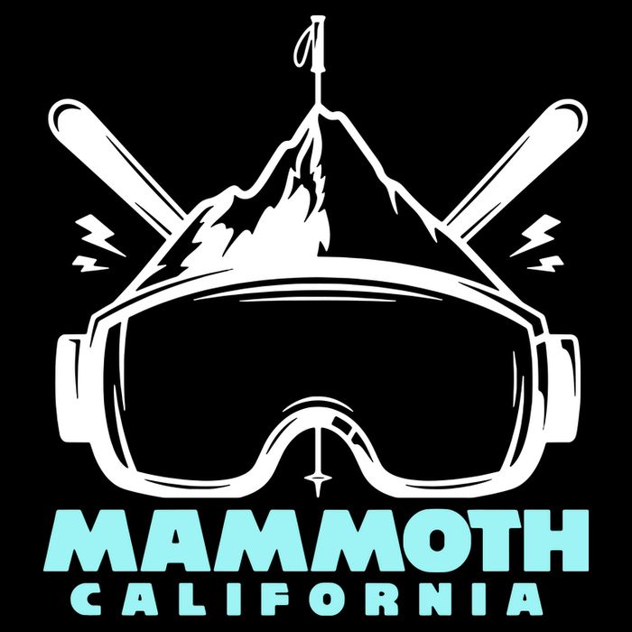 Mammoth California Skiing Cropped Pullover Crew