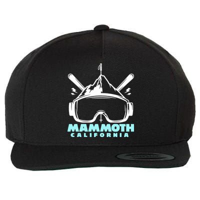 Mammoth California Skiing Wool Snapback Cap