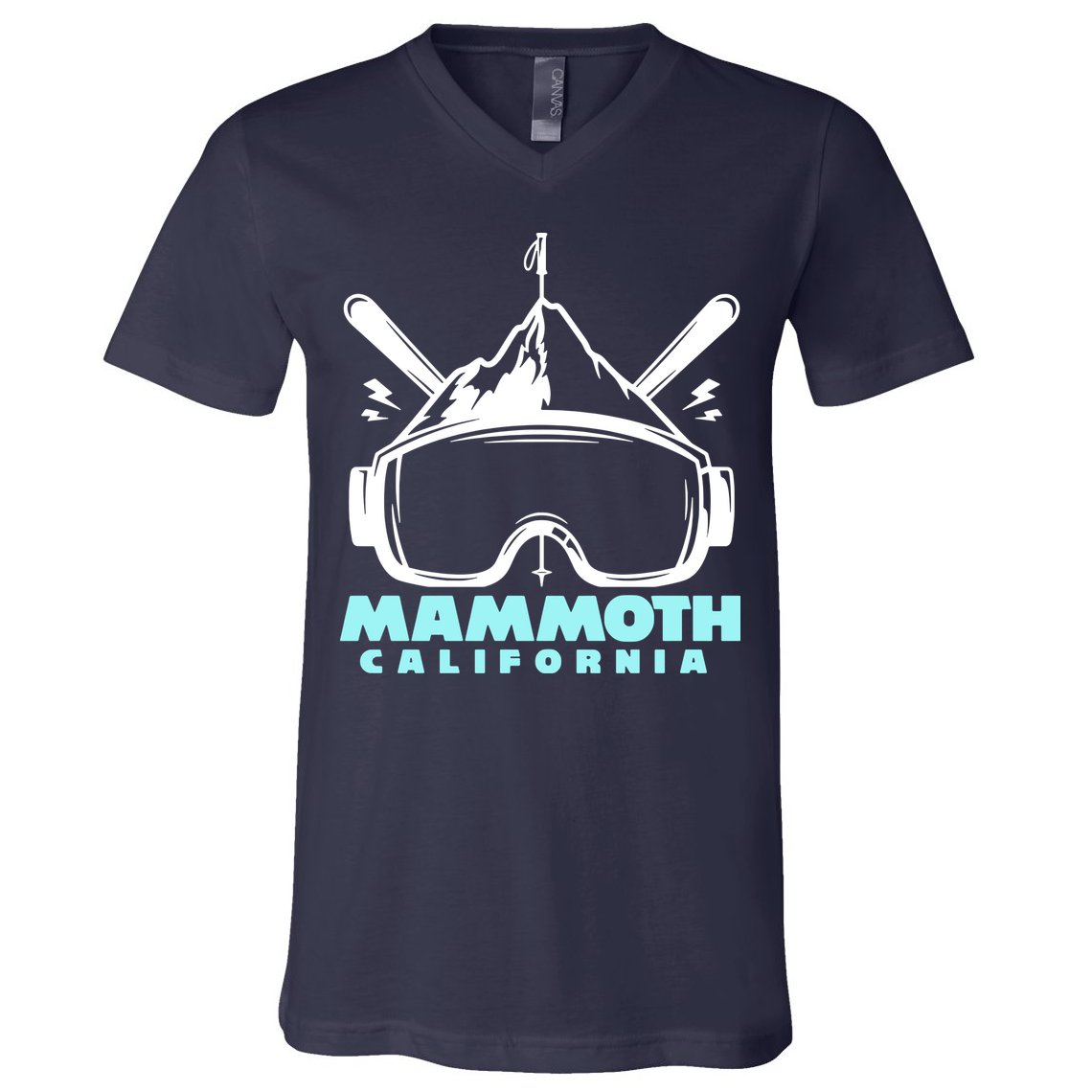 Mammoth California Skiing V-Neck T-Shirt