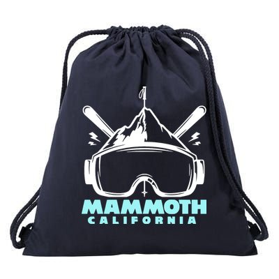 Mammoth California Skiing Drawstring Bag