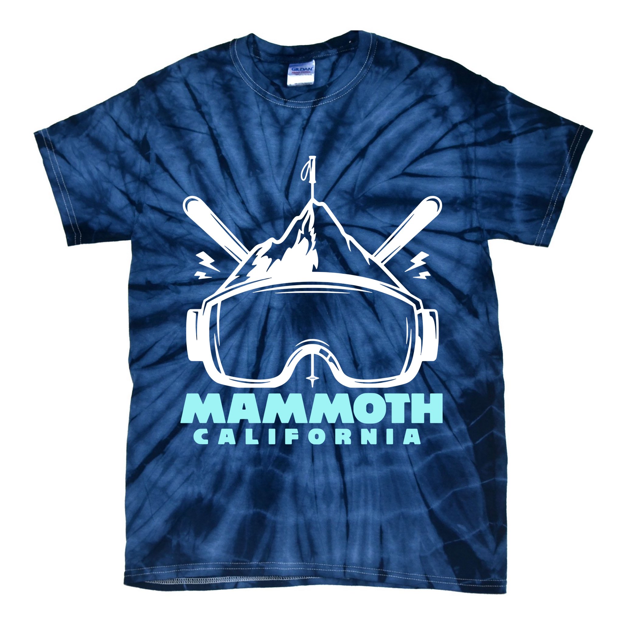 Mammoth California Skiing Tie-Dye T-Shirt