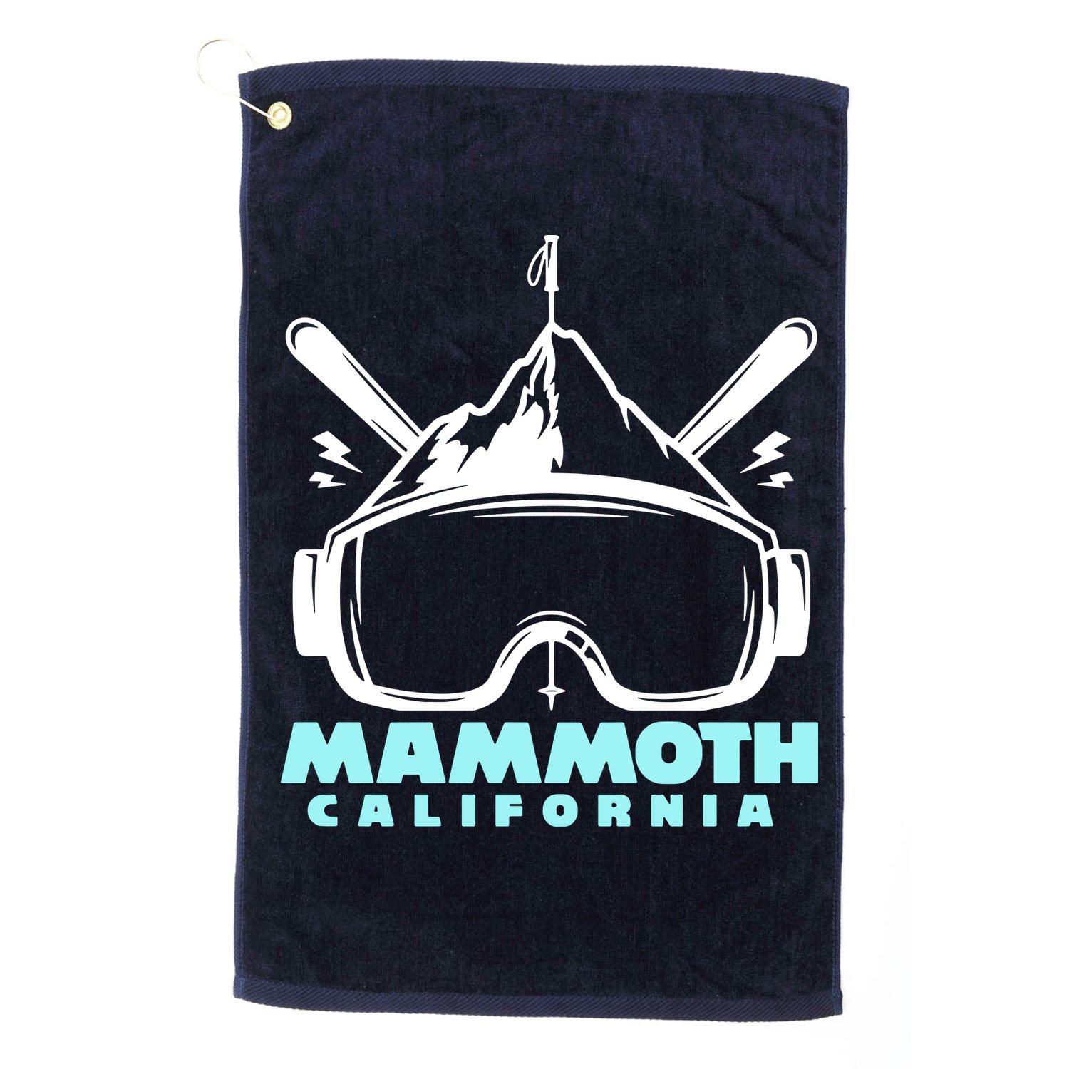 Mammoth California Skiing Golf Towel