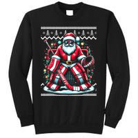 Merry Christmas Santa Hockey Goalie Ugly Christmas Sweater Sweatshirt