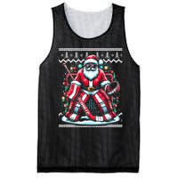 Merry Christmas Santa Hockey Goalie Ugly Christmas Sweater Mesh Reversible Basketball Jersey Tank