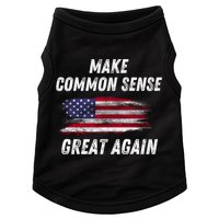 Make Common Sense Great Again Funny Saying Trending Gift Doggie Tank