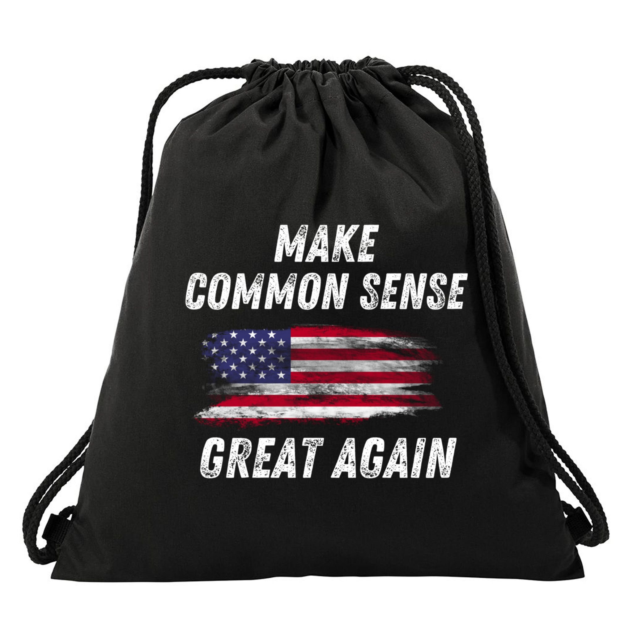 Make Common Sense Great Again Funny Saying Trending Gift Drawstring Bag