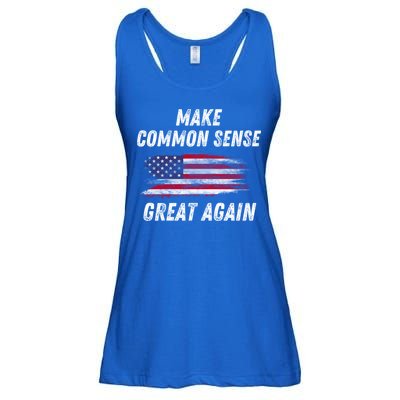Make Common Sense Great Again Funny Saying Trending Gift Ladies Essential Flowy Tank
