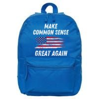 Make Common Sense Great Again Funny Saying Trending Gift 16 in Basic Backpack