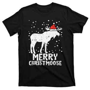 Merry Christmoose Santa Funny Christmas Moose T-Shirt