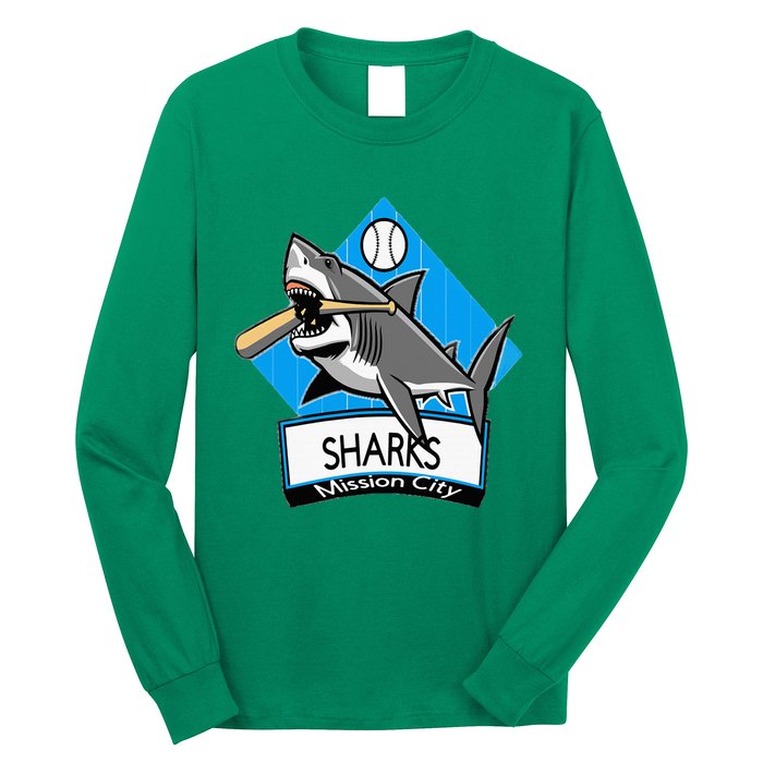 Mission City Sharks Baseball Long Sleeve Shirt