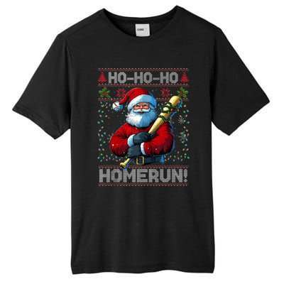 Merry Christmas Santa Playing Baseball For Ballplayers Tall Fusion ChromaSoft Performance T-Shirt