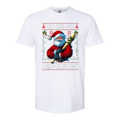 Merry Christmas Santa Playing Baseball For Ballplayers Softstyle CVC T-Shirt