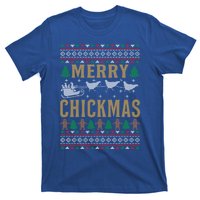 Merry Chickmas Santa Sleigh Chicken Funny Christmas Gift Funny Gift T-Shirt