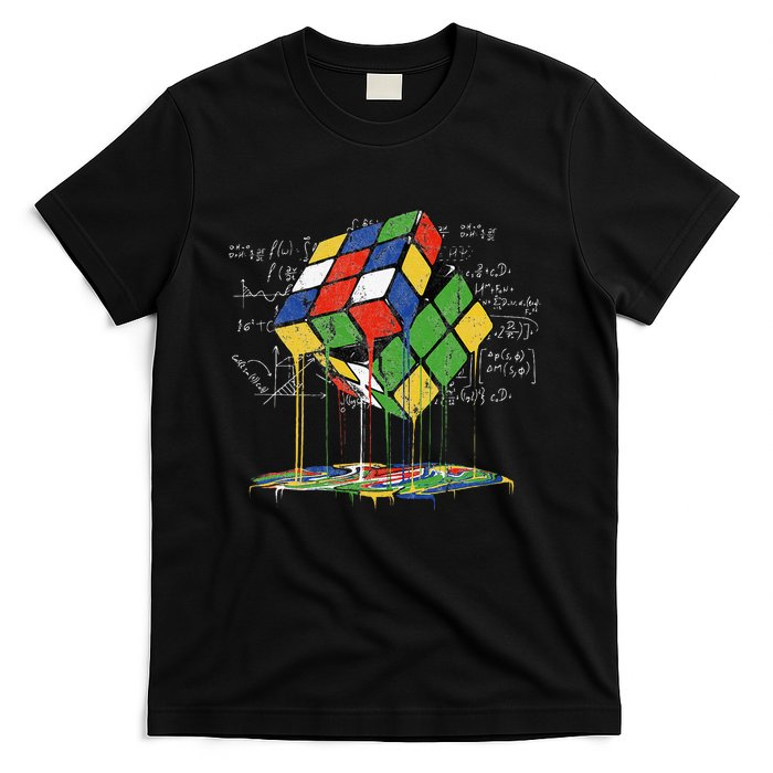 Melting Cube Speed Cubing Vintage Puzzle Math T-Shirt