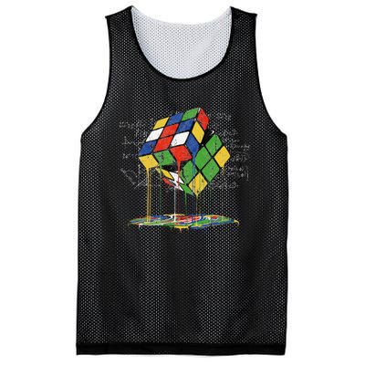 Melting Cube Speed Cubing Vintage Puzzle Math Mesh Reversible Basketball Jersey Tank