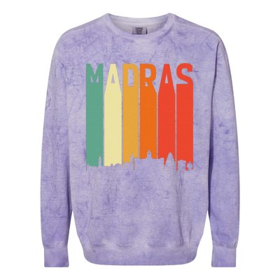 Madras Chennai Skyline Tamil Language Culture Colorblast Crewneck Sweatshirt