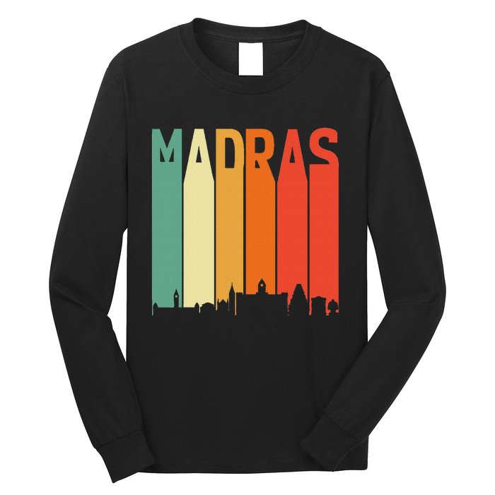 Madras Chennai Skyline Tamil Language Culture Long Sleeve Shirt