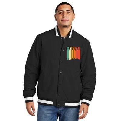 Madras Chennai Skyline Tamil Language Culture Insulated Varsity Jacket