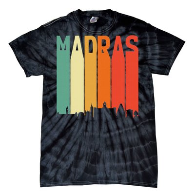 Madras Chennai Skyline Tamil Language Culture Tie-Dye T-Shirt