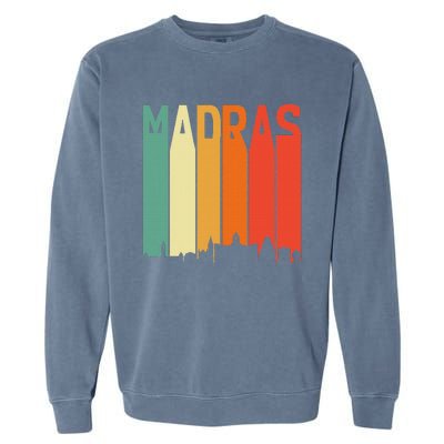 Madras Chennai Skyline Tamil Language Culture Garment-Dyed Sweatshirt