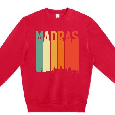 Madras Chennai Skyline Tamil Language Culture Premium Crewneck Sweatshirt