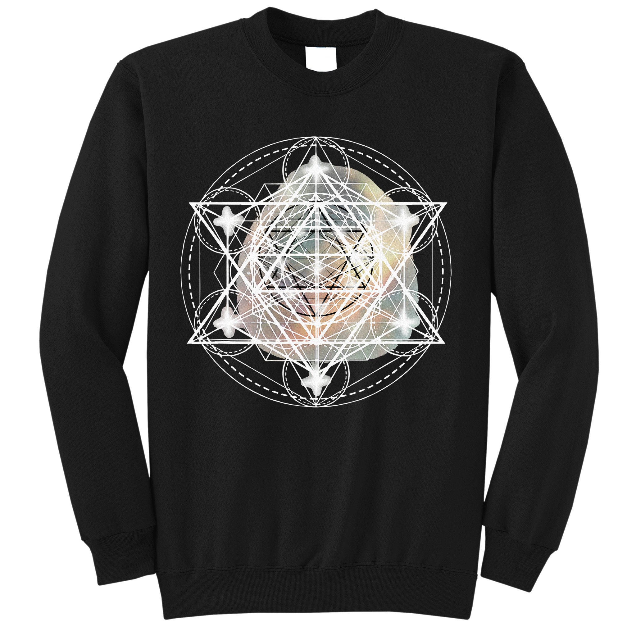 Metatron Cube Sacred Geometry Spiritual Yoga Sweatshirt