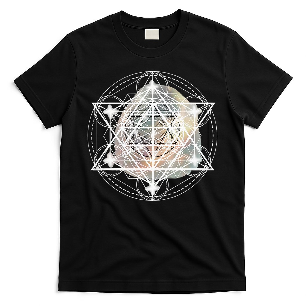 Metatron Cube Sacred Geometry Spiritual Yoga T-Shirt
