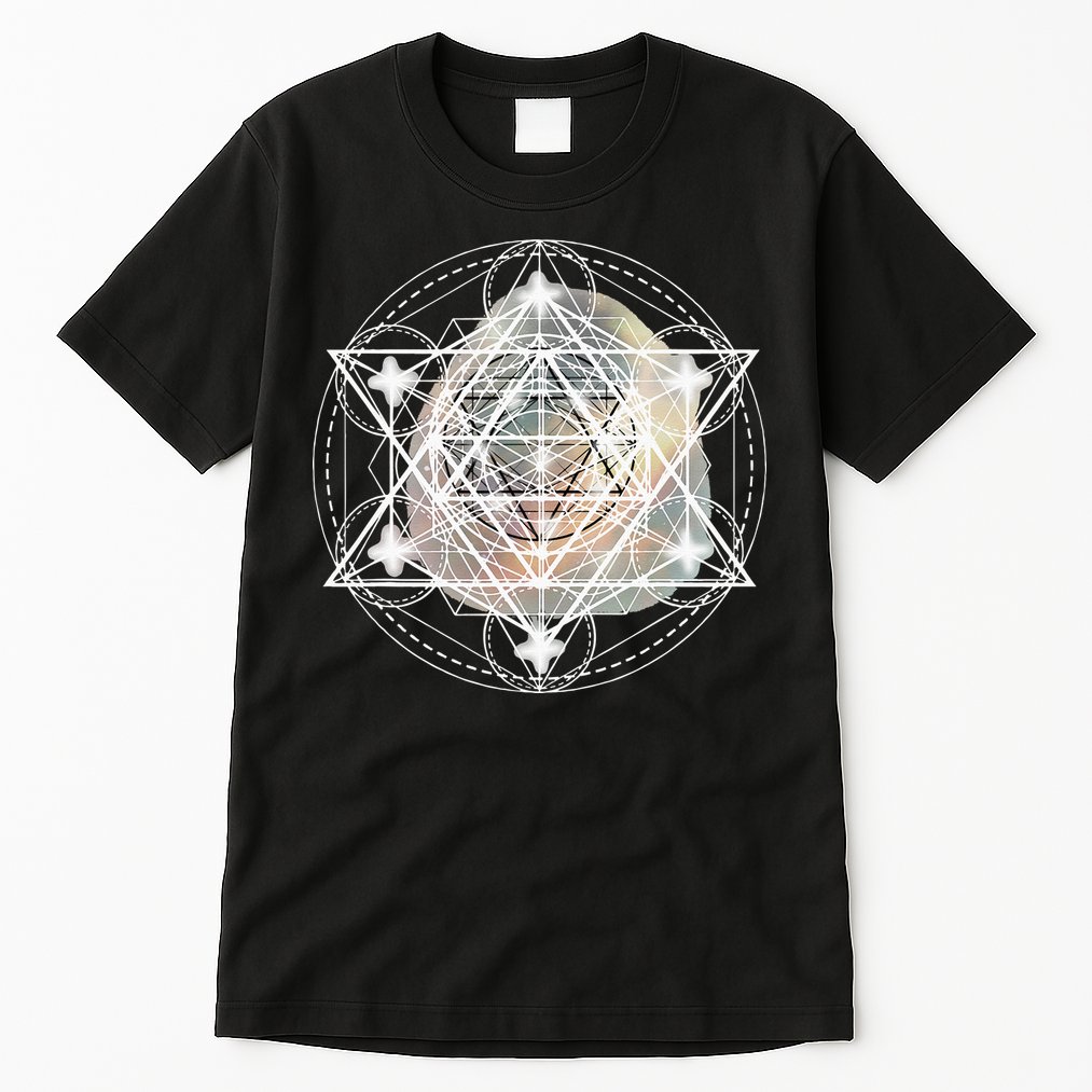 Metatron Cube Sacred Geometry Spiritual Yoga Tall T-Shirt