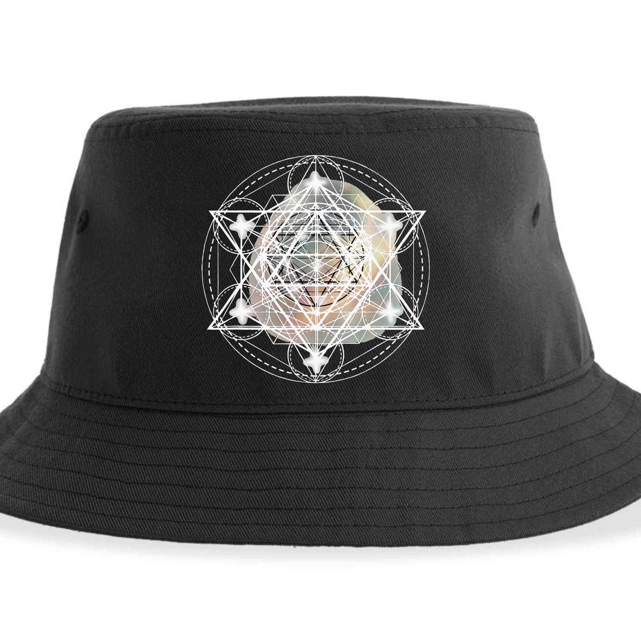 Metatron Cube Sacred Geometry Spiritual Yoga Sustainable Bucket Hat