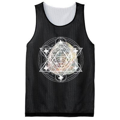 Metatron Cube Sacred Geometry Spiritual Yoga Mesh Reversible Basketball Jersey Tank