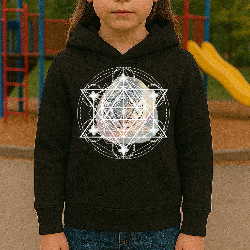 Metatron Cube Sacred Geometry Spiritual Yoga Kids Hoodie