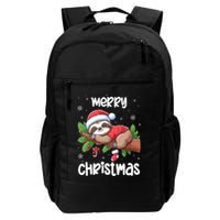 Merry Christmas Sloth Lazy Funny Christmas Sloth Lover Xmas Daily Commute Backpack