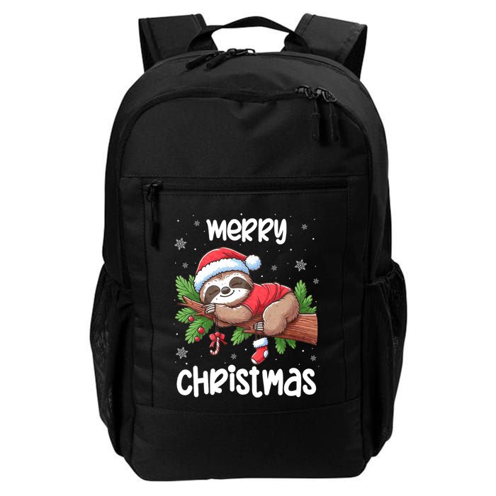 Merry Christmas Sloth Lazy Funny Christmas Sloth Lover Xmas Daily Commute Backpack